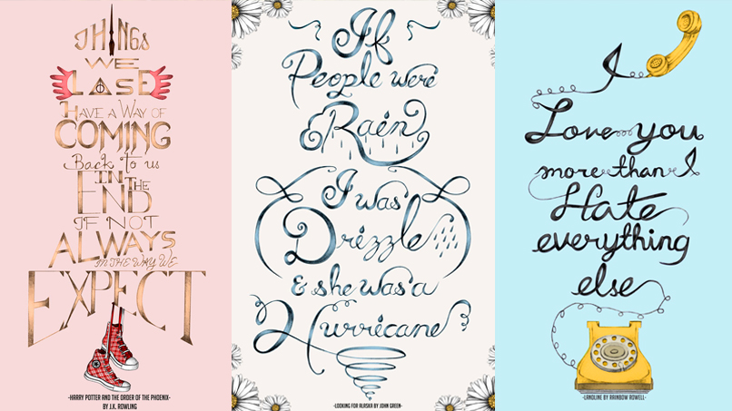 Karen Edina Illustrates Our Fave Quotes by JK Rowling, John Green, & More!