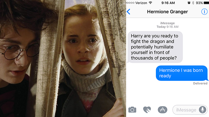 Harry Potter and the Goblet of Fire, As Told in a Series of Texts