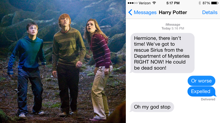 You've Been Waiting Your Whole Life for this Slideshow: It's...TEXTS FROM INSIDE HOGWARTS
