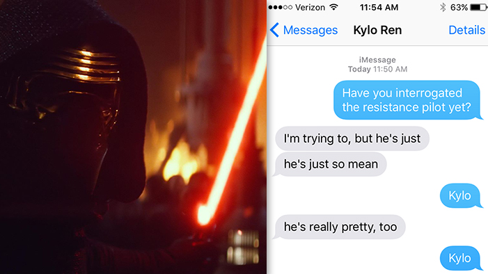 If Kylo Ren Could Text