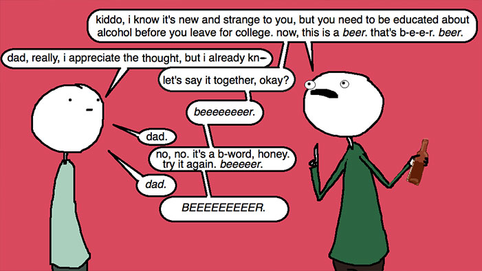 Auntie SparkNotes: Should I Tell My Dad That I've Experimented With Alcohol?