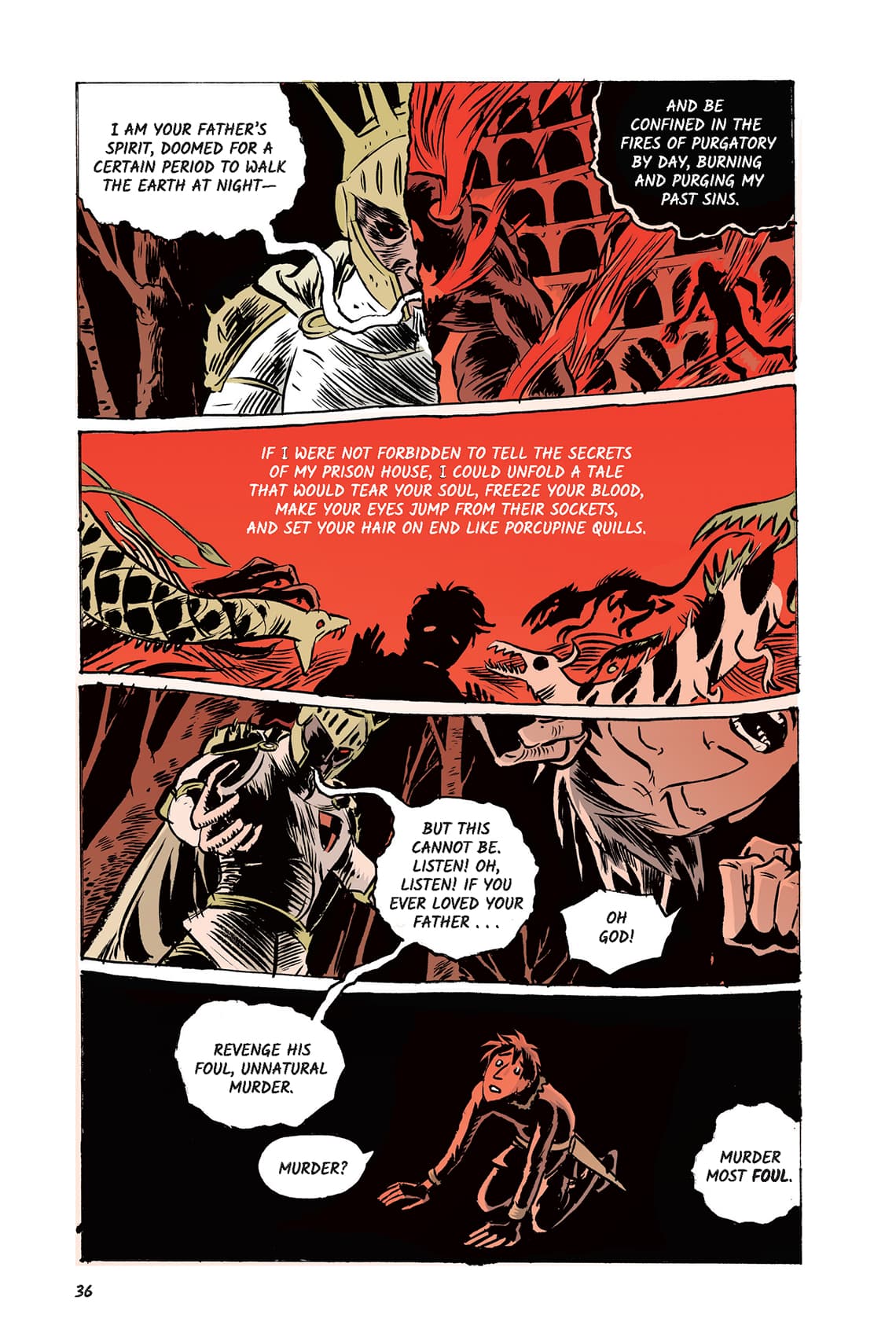 Hamlet Act 1 Scene 5 Page 36 Graphic Novel SparkNotes