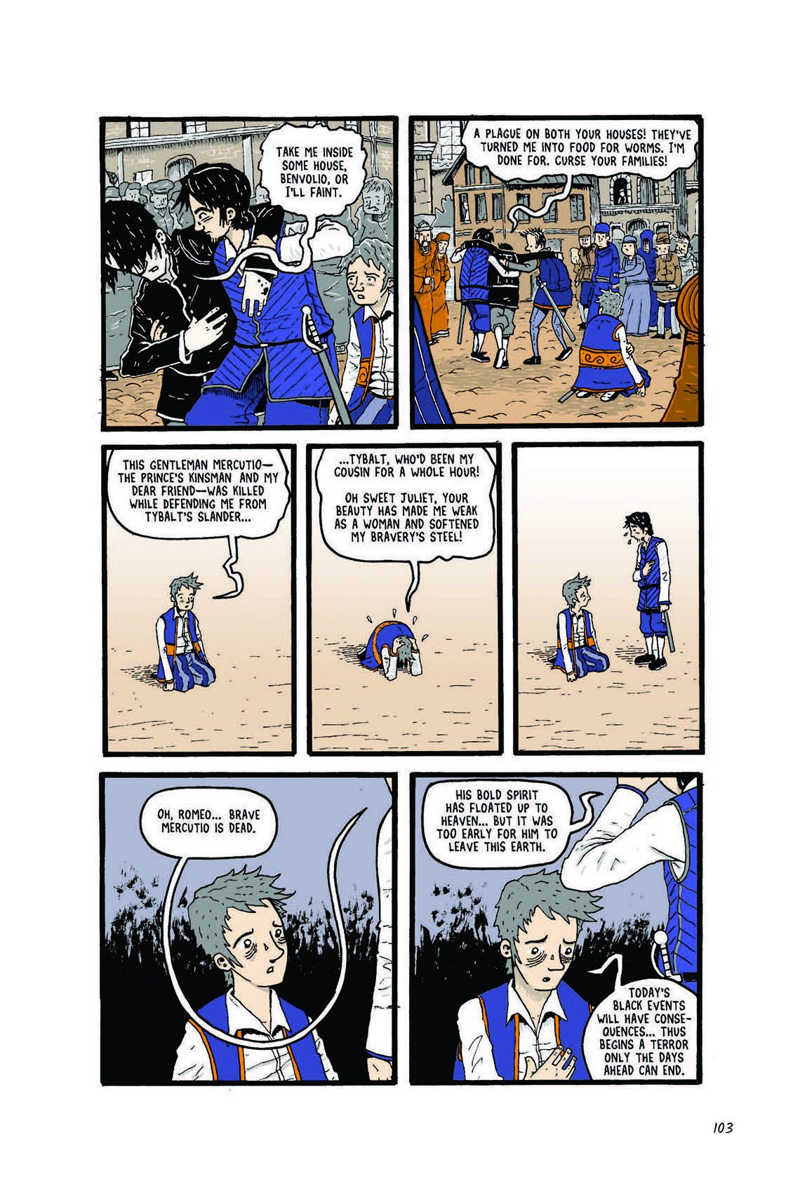 Romeo and Juliet Act 3 Scene 1 Page 103 Graphic Novel