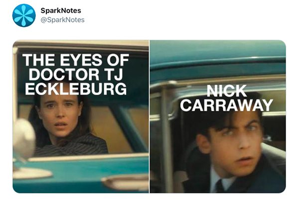 The Great Gatsby The Umbrella Academy The eyes of Doctor T.J. Eckleburg ...